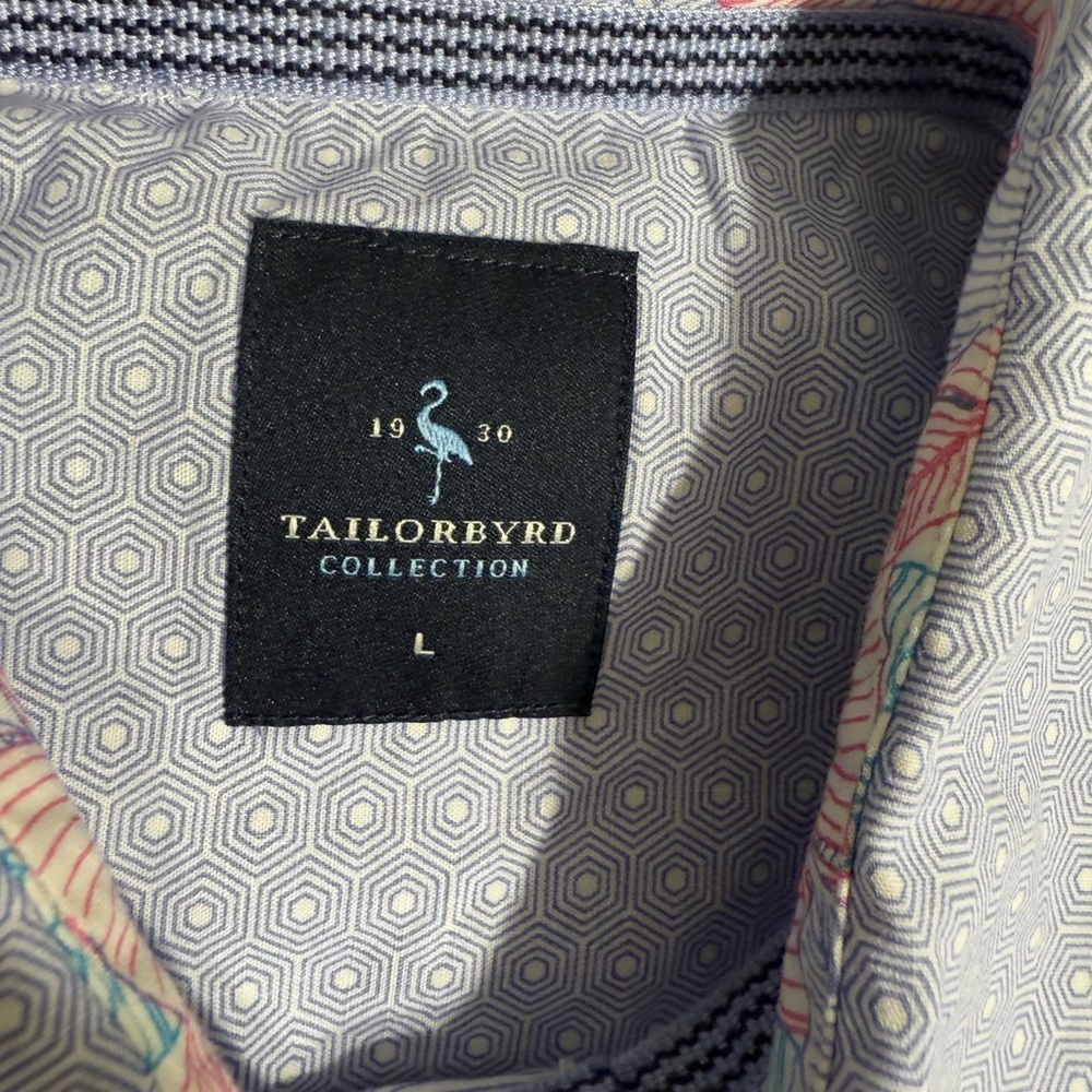 NWOT TaylorByrd Men's Blue Short Sleeve Shirt Size  L - Picture 11 of 11